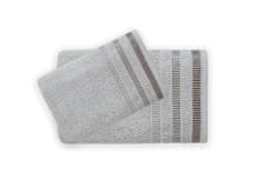 FARO Textil Bavlněný ručník Sagitta 70x140 cm stříbrný