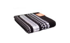 FARO Textil Bavlněný ručník Silver 70x140 cm černý