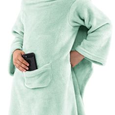 DecoKing Dětská deka s rukávy Lazy mátová, velikost 90x105