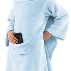 DecoKing Dětská deka s rukávy Lazy světle modrá, velikost 90x105