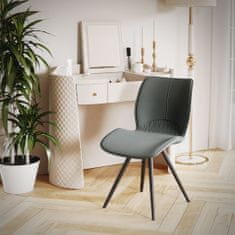 HOMEDE Jídelní židle Horsal šedá, velikost 48,5x69,5x82
