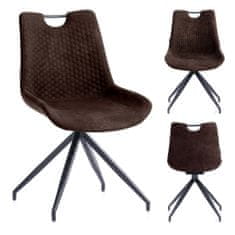 HOMEDE Jídelní židle Sahari čokoládová, velikost 53x58,5x88