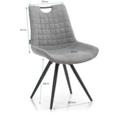 HOMEDE Jídelní židle Sanaz mocca, velikost 51,5x57,5x83
