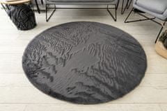 Dywany Lusczów Kulatý koberec BUNNY tmavě šedý, velikost kruh 120