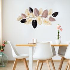 Hanah Home Nástěnná kovová dekorace Listy 120x61 cm vícebarevná