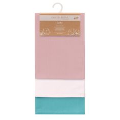 AmeliaHome Sada kuchyňských ručníků Letty Plain - 3 ks růžová/tyrkysová, velikost 50x70