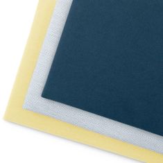 AmeliaHome Sada kuchyňských ručníků Letty Stamp - 3 ks modrá/žlutá, velikost 50x70