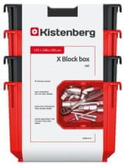 Prosperplast Sada úložných boxů 4 ks XEBLOCCK 15,7 x 14 x 21 cm černo-červená