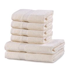 DecoKing Sada ručníků MARINA ecru, velikost 2*70x140+4*50x100