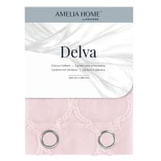 AmeliaHome Záclona Delva II růžová, velikost 140x250