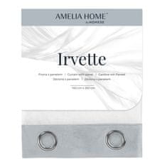 AmeliaHome Záclona Irvette II stříbrná, velikost 140x270