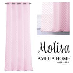 AmeliaHome Záclona Molisa růžová, velikost 140x250