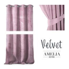 AmeliaHome Závěs Velvet 140x270 cm růžový, velikost 140x270