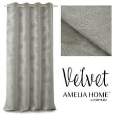 AmeliaHome Závěs Velvet Peacock šedý, velikost 135x250