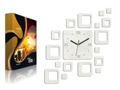 ModernClock 3D nalepovací hodiny Roman Quadrat bílé