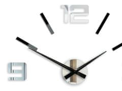 ModernClock 3D nalepovací hodiny Stříbrné XL
