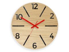 ModernClock Nástěnné hodiny Akselod hnědo-červené
