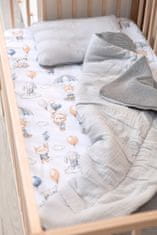 Sensillo povlečení bavlněné deluxe na dětskou matraci 120x60, jelenek, - bílá