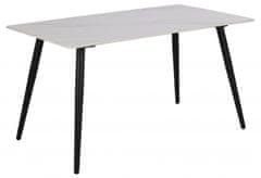 Design Scandinavia Jídelní stůl Wicklow, 140 cm, bílá / černá