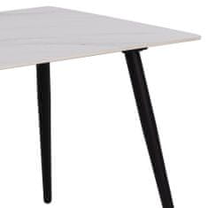 Design Scandinavia Jídelní stůl Wicklow, 140 cm, bílá / černá