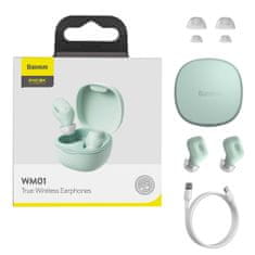 Greatstore Encok WM01 TWS zelená bezdrátová sluchátka do uší Bluetooth 5.3