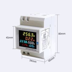 EVERCON wattmetr - elektroměr na DIN lištu 230 V