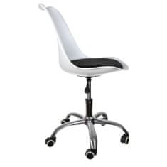 Malatec Otočná kancelářská židle Malatec - bílá/černá