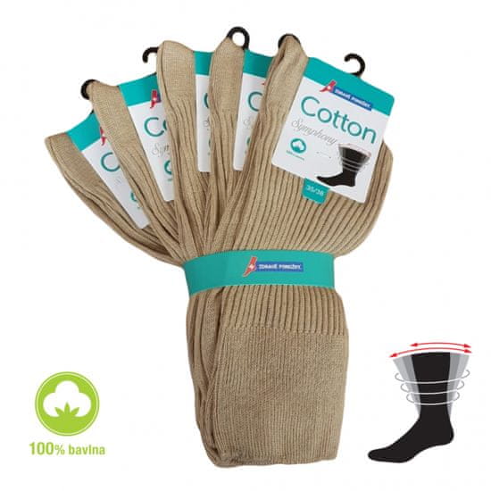Zdravé Ponožky - dámské i pánské zdravotní 100% bavlněné ponožky bez gumiček 91005