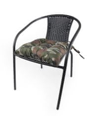 My Best Home Zahradní prošívaný sedák na židli TRENTO khaki 42x42 cm Mybesthome