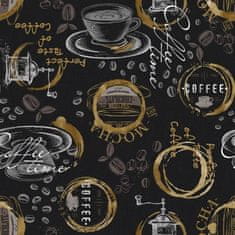 Forbyt Ubrus s nešpinivou úpravou Perfect Coffee černý Velikost: 120 x 140 cm