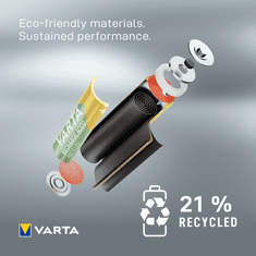 Varta Nabíjecí baterie Recycled 4 AAA 800 mAh R2U 56813101404