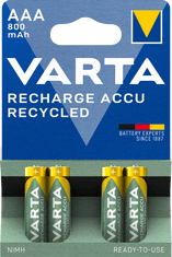 Varta Nabíjecí baterie Recycled 4 AAA 800 mAh R2U 56813101404