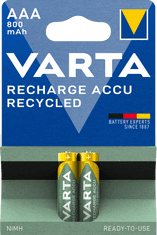 Varta Nabíjecí baterie Recycled 2 AAA 800 mAh R2U 56813101402