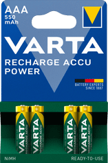 Varta Nabíjecí baterie Power 4 AAA 550 mAh R2U 56743101404