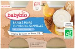 Babybio  Brassé hruška skořice 2x130 g