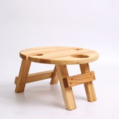ViaWood Servírovací stůl/vinný stůl z masivního dřeva 
