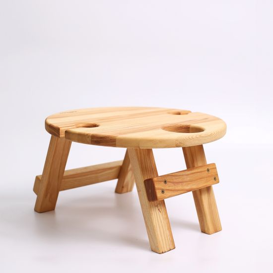 ViaWood Servírovací stůl/vinný stůl z masivního dřeva