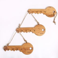 ViaWood Věšák na klíče z masivního dřeva 28x11 cm