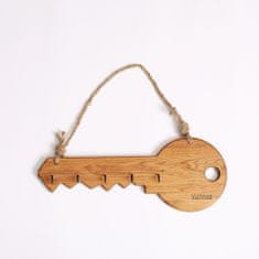 ViaWood Věšák na klíče z masivního dřeva 42x17 cm