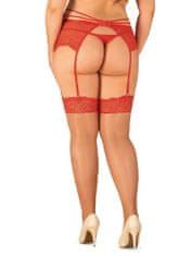 Obsessive Jemné punčochy Loventy stockings 2XL/3XL - Obsessive 2XL/3XL červená