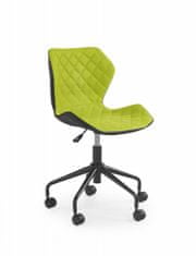 Dětská židle na kolečkách MATRIX – zelená/černá