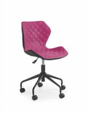 Dětská židle na kolečkách MATRIX – růžová/černá