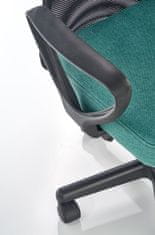 Dětská židle na kolečkách TIMMY — látka, zelená
