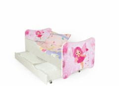 Dětská postel HAPPY FAIRY – včetně roštu a matrace