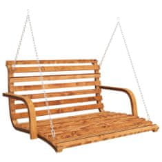 shumee Závěsná lavice smrkové dřevo s teakovou úpravou 91x130x58 cm