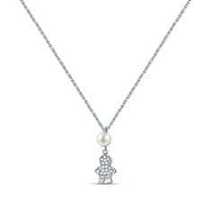 Morellato Originální stříbrný náhrdelník s panáčkem Perla SAER45 (řetízek, přívěsek)