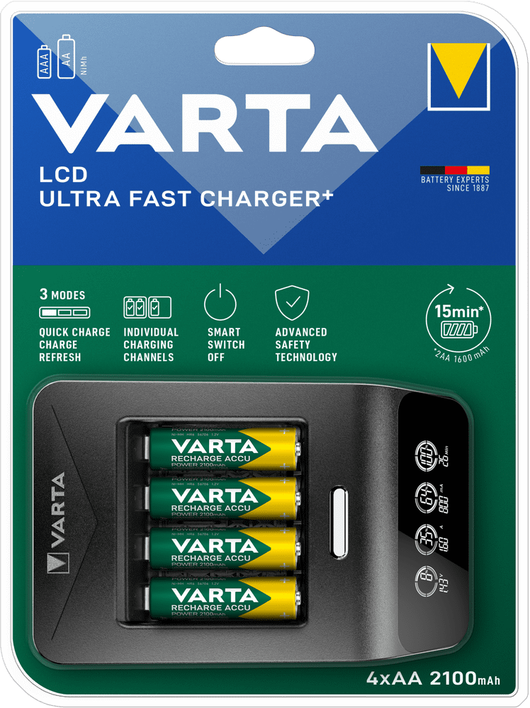 Levně Varta LCD ULTRA FAST CHARGER+ 57685101441