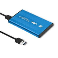 Qoltec Kryt/kapsa 2,5" SATA3 | USB 3.0 HDD/SSD - modrý