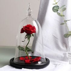 Korbi Červená věčná růže pod stínítkem, LED