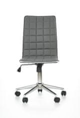 Kancelářská otočná židle TIROL — ekokůže, šedá